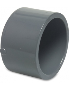 EINDKAP PVC-U 50 MM LIJMMOF 16BAR GRIJS