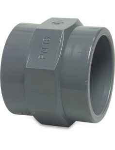 PROFEC OVERGANGSSOK PVC-U 25 MM X 1/2&quot; LIJMMOF X BINNENDRAAD 10BAR GRIJS