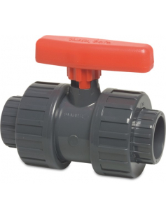 PROFEC KOGELKRAAN PVC-U 32 MM LIJMMOF 16BAR DN25 GRIJS TYPE SAFE 600