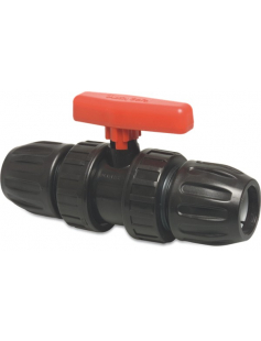 PROFEC KOGELKRAAN PP 25 MM KNEL 10BAR DN20 ZWART TYPE SAFE 500