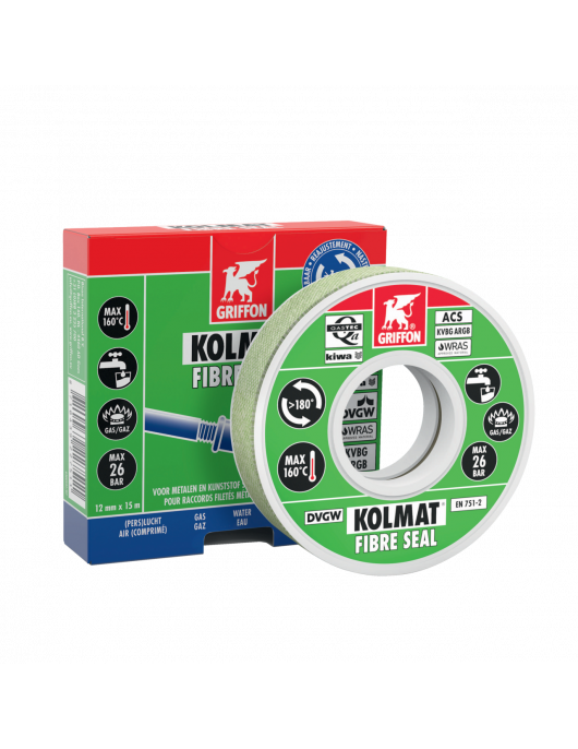 SCHROEFDRAADAFDICHTING KOLMAT FIBRE SEAL - ROL 12MMX15M