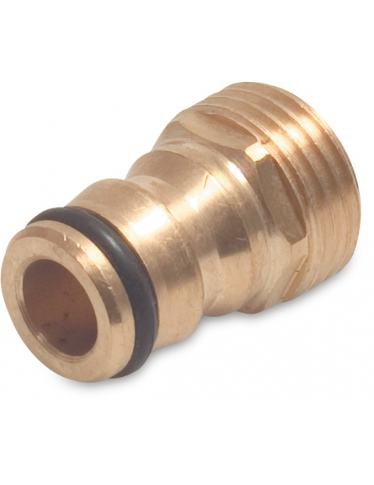 PROFEC AANSLUITING MESSING 1/2" BUITENDRAAD X MANNELIJK KLIK