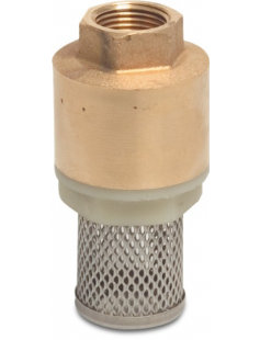 PROFEC VOETKLEP VEERBELAST MESSING 1&quot; BINNENDRAAD 10BAR DN25 RVS 304