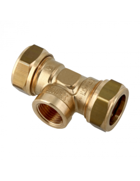 BONFIX KNEL MESSING T-STUK 22 X 3/4" BI.DR. X 22 MM