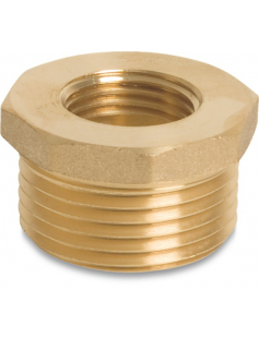 PROFEC NR. 241 VERLOOPRING MESSING 1/4&quot; X 1/8&quot; BUITENDRAAD X BINNENDRAAD 30BAR