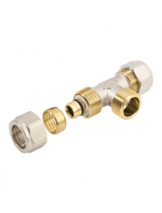 BONFIX ALU-KNEL T-STUK 16 X 1/2&quot; BUITENDRAAD X 16 1ST