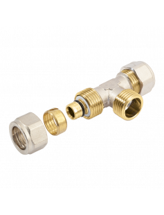 BONFIX ALU-KNEL T-STUK 16 X 1/2&quot; BUITENDRAAD X 16 1ST