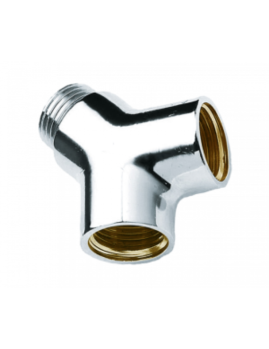 BONFIX Y-STUK 1/2" X 1/2" X 1/2" VERCHROOMD 1ST