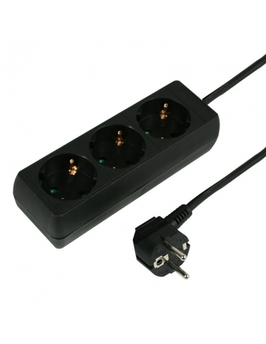 STEKKERDOOS 3V 1,5M 3X1,5Q ZWART