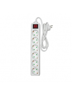 STEKKERDOOS 6V+KNOP 1,5M 3X1Q WIT STEKKERDOOS 6V+KNOP 1,5M 3X1Q WIT