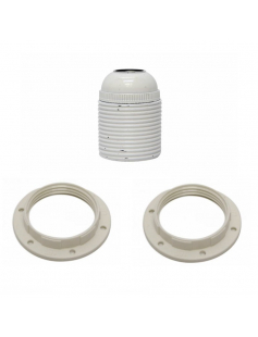 LAMPHOUDER E27 MET 2 RING WIT LAMPHOUDER E27 MET 2 RING WIT