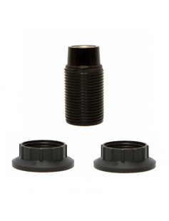 LAMPHOUDER E14 MET 2 RING ZWART LAMPHOUDER E14 MET 2 RING ZWART