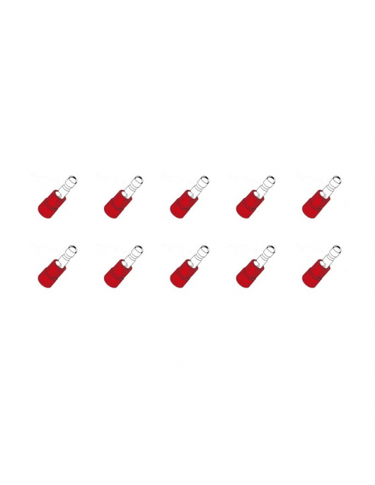 10 ST.KABELSCHOEN ROND MALE 4MM RD