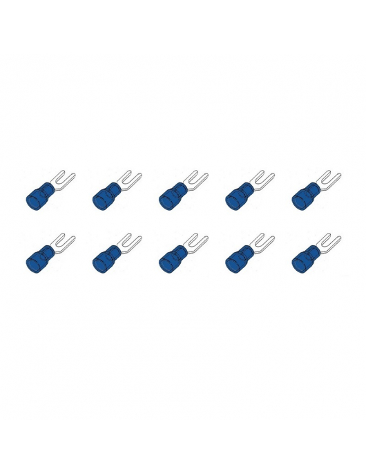 10 ST.KABELSCHOEN VORK 4MM BLAUW