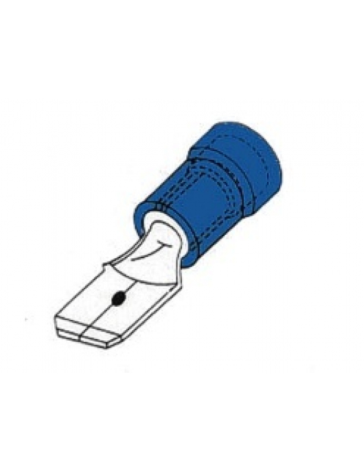 100ST. VLAKSTEKER BL MALE 6,4X0,8MM