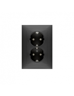 INB.STOPCONT.DUBBEL+RA BADORA ZWART INB.STOPCONT.DUBBEL+RA BADORA ZWART
