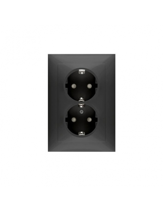 INB.STOPCONT.DUBBEL+RA BADORA ZWART INB.STOPCONT.DUBBEL+RA BADORA ZWART
