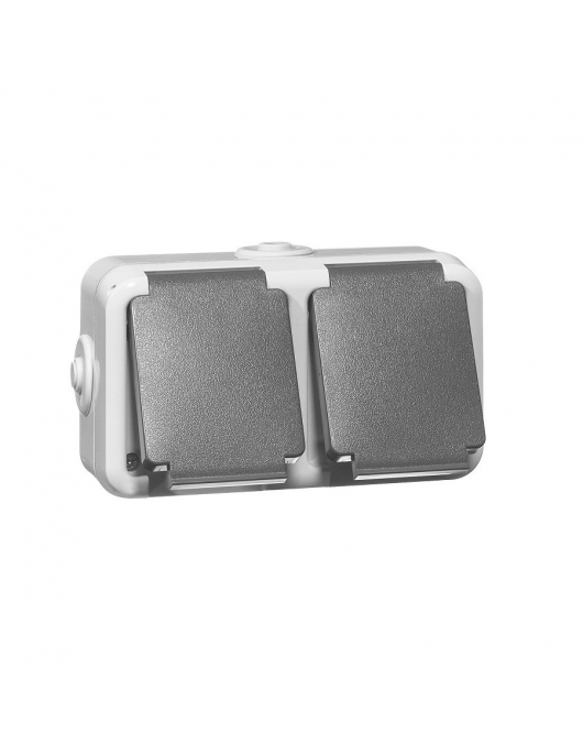 PEHA IP44 WCD+RA DUBBEL HORI.306211 PEHA IP44 WCD+RA DUBBEL HORI.306211