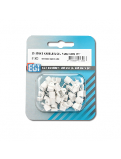 25 STUKS KABELBEUGEL ROND 6MM WIT 25 STUKS KABELBEUGEL ROND 6MM WIT
