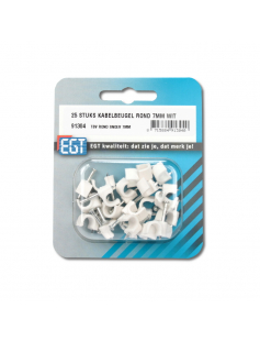 25 STUKS KABELBEUGEL ROND 7MM WIT 25 STUKS KABELBEUGEL ROND 7MM WIT