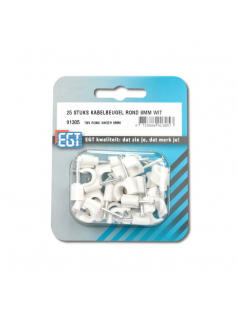 25 STUKS KABELBEUGEL ROND 8MM WIT 25 STUKS KABELBEUGEL ROND 8MM WIT