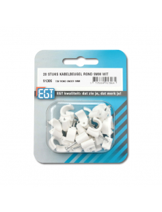 20 STUKS KABELBEUGEL ROND 9MM WIT 20 STUKS KABELBEUGEL ROND 9MM WIT
