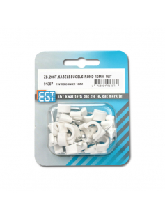 20 STUKS KABELBEUGEL ROND 10MM WIT 20 STUKS KABELBEUGEL ROND 10MM WIT