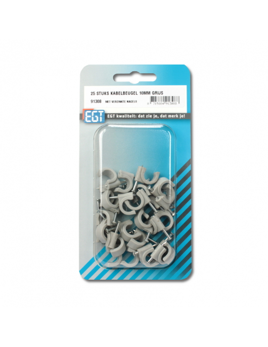 25 STUKS KABELBEUGEL 8-10MM GRIJS