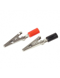 SET KROKODILKLEMMEN 51MM ROOD/ZWART SET KROKODILKLEMMEN 51MM ROOD/ZWART