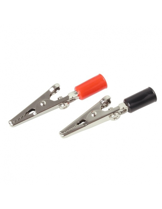 SET KROKODILKLEMMEN 51MM ROOD/ZWART