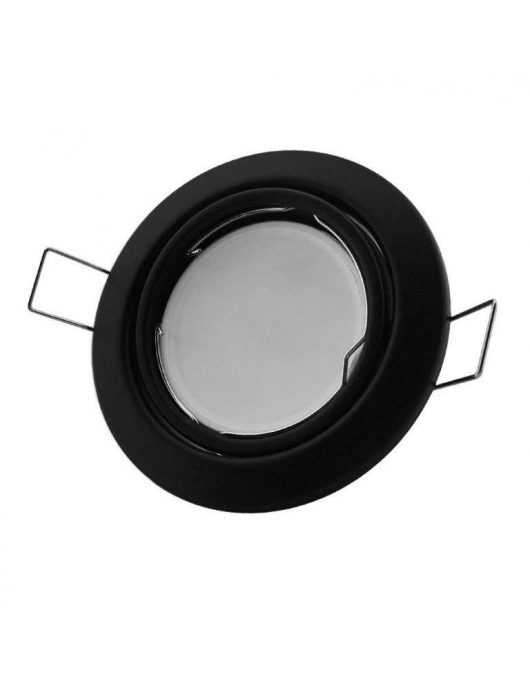INBOUWSPOT ROND 51MM KANTEL ZWART