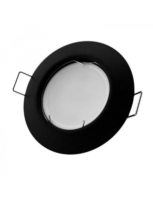 INBOUWSPOT ROND 51MM VAST ZWART