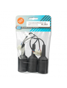 3 STUKS VERHUISLAMPHOUDER E27 ZWT 3 STUKS VERHUISLAMPHOUDER E27 ZWT