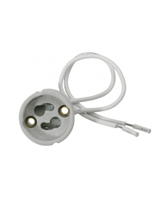 LAMPHOUDER GU10 230V+15CM SNOER