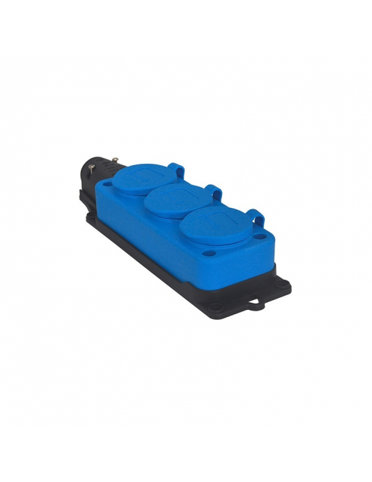 RUBBERSTEKKERBLOK RA 3-VOUD IP44 BL