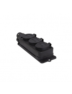 RUBBERSTEKKERBLOK RA 3-VOUD IP44 ZW RUBBERSTEKKERBLOK RA 3-VOUD IP44 ZW