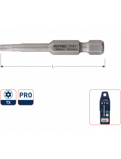 SCHOEFBIT MET GAT, E6.3, T10TX50 VERPAKT PER 2