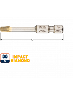IMPACT SCHROEFBIT T 10, L=50, E6.3, DIAMOND IMPACT SCHROEFBIT T 10, L=50, E6.3, DIAMOND