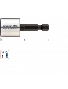 DOPSLEUTEL E6.3 1/4" BITOPN., MAGNETISCH, SW 7X50 DOPSLEUTEL E6.3 1/4" BITOPN., MAGNETISCH, SW 7X50