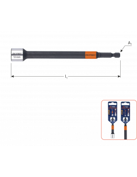 DOPSLEUTEL E6.3 1/4" BITOPN., MAGNETISCH, SW 8X80