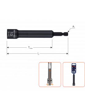 DOPSLEUTEL EXTRA DIEP E6,3 BITOPNAME SW 17X110/75