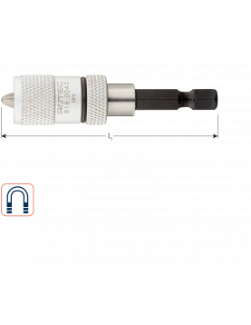 BITHOUDER E6.3X65, MAGN., V. SNELBOUWSCHR., INCL. BIT PH 2R