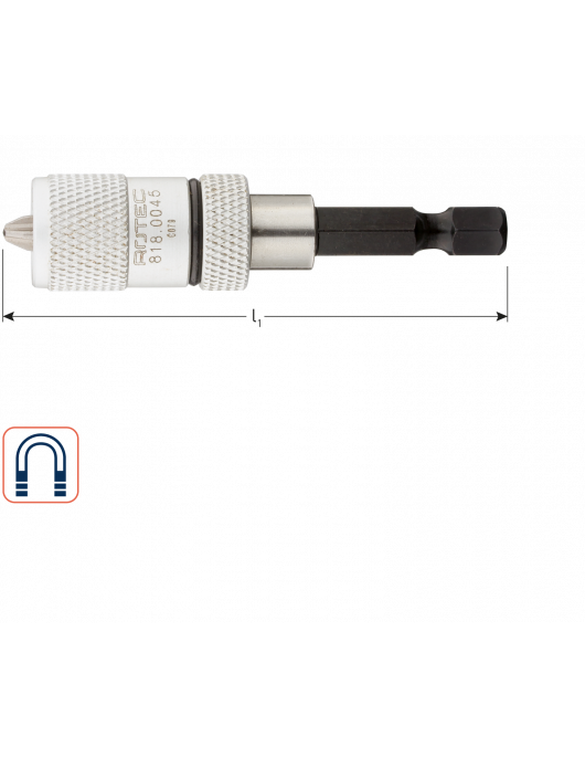 BITHOUDER E6.3X65, MAGN., V. SNELBOUWSCHR., INCL. BIT PH 2R BITHOUDER E6.3X65, MAGN., V. SNELBOUWSCHR., INCL. BIT PH 2R