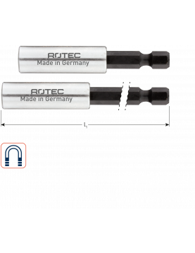 BITHOUDER E6.3X60, MAGN., HULS ø11X35, MET C-RING