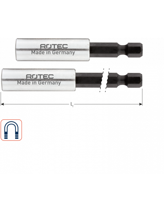 BITHOUDER E6.3X60, MAGN., HULS ø11X35, MET C-RING BITHOUDER E6.3X60, MAGN., HULS ø11X35, MET C-RING