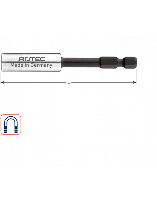 IMPACT BITHOUDER, E6.3X80, MAGN., MET C-RING IMPACT BITHOUDER, E6.3X80, MAGN., MET C-RING