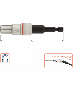 BITHOUDER E6.3X65, MAGN., ANGLE, MET KOGELGEWRICHT BITHOUDER E6.3X65, MAGN., ANGLE, MET KOGELGEWRICHT