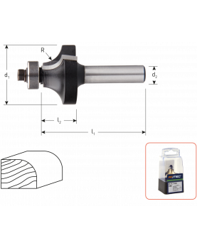 HM AFRONDPROFIELFREES, LAGER, SILVER-LINE, D2=8 / ø31,8 HM AFRONDPROFIELFREES, LAGER, SILVER-LINE, D2=8 / ø31,8