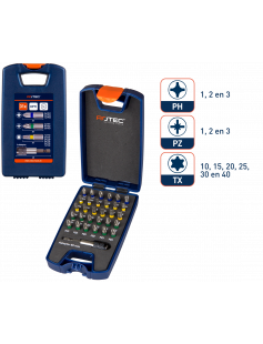 BIT- & BITHOUDER-SET OPTI-LINE, BITS PH-PZ-SL-TX 31-DLG. BIT- & BITHOUDER-SET OPTI-LINE, BITS PH-PZ-SL-TX 31-DLG.