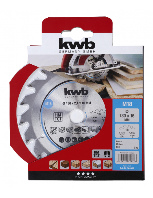 CIRKELZAAGBL. HM 130X16 18M